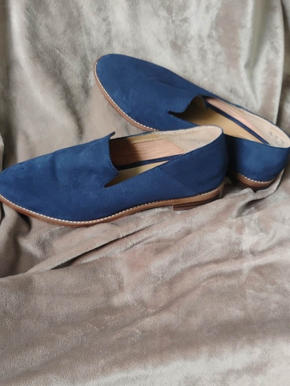 Franco Sarto Jeena Blue Suede Slip-on Loafers